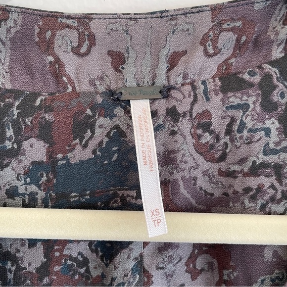 Free People Darcy swing printed Top blouse fairy whimsical whimsigoth grunge XS - Picture 5 of 13